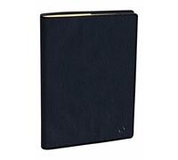 Quo Vadis 0151057Q Minister Diary Italian Language Year 2025 Colour Night Blue Format 16 x 24 cm Weekly 13 Months December to December White Paper Removable Address Book Cover Marlow Leather Removable