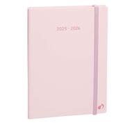 Quo Vadis - 16-month diary - 2025-2026 - plan week - weekly planner - multilingual - pastel - light pink - 16 months from September to December - 16 x 24 cm