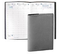 Quo Vadis 2026 Business - Weekly Planner - 12 Months, Jan. to Dec. - 4 x 6" - Grained Faux Leather Club Grey Cover- Time Management Appointment Organizer