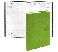 Quo Vadis 2026 Business - Weekly Planner - 12 Months, Jan. to Dec. - 4 x 6" - Smooth Faux Suede Texas Bamboo Green Cover- Time Management Appointment Organizer