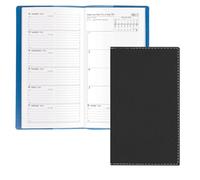 Quo Vadis 2026 IB Traveler - Weekly Planner - 12 Months, Jan. to Dec. - 3 1/2 x 6 3/4" - Grained Faux Leather Club Black Cover - Time Management Appointment Organizer