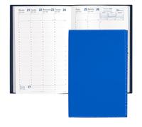 Quo Vadis 2026 Minister - Weekly/Monthly Planner - 12 Months, Jan. to Dec. - 6 1/4 x 9 3/8" - Grained Faux Leather Club Blue Cover- Time Management Appointment Organizer