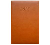 Quo Vadis 377008Q - Agenda 12 Monate DAILY 24 ENE - DIC 24 Mehrsprachig 1-Tages-Seite A5+ - 16 x 24 cm MARKE Marrón (Jahr 2023): Kalender im Schreibtischformat