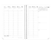 Quo Vadis - Calendar Inserts - Spiral Bound - 2025 - Minister S - Weekly Diary - French - 13 Months from December to December - 16 x 24 cm - Clairefontaine Paper White - Made in
