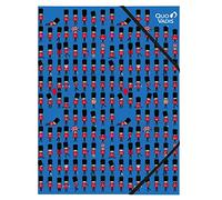 Quo Vadis - Collection: Cities - Elasticated Folder - Format 24 x 32 cm Ideal for Storing A4 documents - with Elastic Bands and Flaps for Secure Storage - Soldier