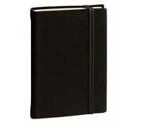 QUO VADIS - Collection: Silk Notebook 15 Lined with Elastic 10 x 15 cm - Black