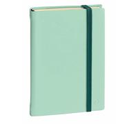 QUO VADIS - Collection: Silk Notebook 24 lined with elastic band, 16 x 24 cm, water green