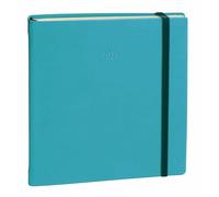 Quo Vadis - Diary - 2025 - Executive Prestige - Weekly Planner - Multilingual - Silk - Blue - 13 months from December to December - 16 x 16 cm - Clairefontaine Ivory Paper - Made in France
