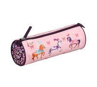 Quo Vadis - School Pencil case - Round - Louise & Arthur - Multicolor - 8x23x8cm - Canvas (Polyester) - 1 Compartment(s)