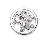 Quoins QMOK-07M-E-CC Dance In The Dark Stainless Steel Crystal Coin - Medium - J75119