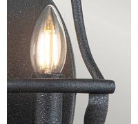 QUOIZEL Bradbury wall light, 2-bulb, grey