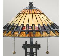 QUOIZEL Chastain table lamp, Tiffany-style lampshade