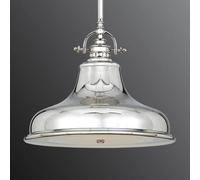 QUOIZEL Emery hanging lamp 1-bulb silver 34.3 cm