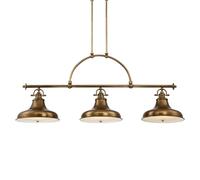 QUOIZEL Emery hanging light 3-bulb brass