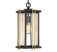 Luminosa Lighting Elstead Goldenrod 1 Light Medium Chain Lantern - Bronze Finish, E27