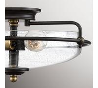 QUOIZEL Griffin Ceiling lamp bronze/clear, 3-bulb
