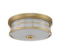 Quoizel Guardian 2 Light Flush Mount - Painted Brass