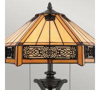 QUOIZEL Indus table lamp, amber/bronze, height 58 cm