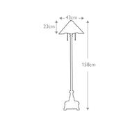 QUOIZEL Inglenook floor lamp, Tiffany style, bronze, height 158 cm
