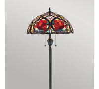 QUOIZEL Larissa floor lamp with a Tiffany-style lampshade