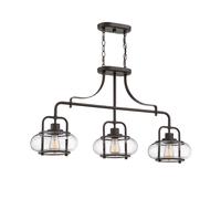 Quoizel Trilogy 3 Light Bar Pendant - Old Bronze