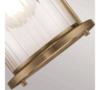 QUOIZEL Wall light Riggs IP44, antique brass, 1-bulb