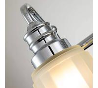 QUOIZEL Wall light Swell IP44, 2-bulb, polished chrome