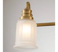 QUOIZEL Wall light Swell IP44, 4-bulb, brushed brass