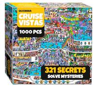 QUOKKA 1000 Piece Jigsaw Puzzle Age 15+ for Adults Cruise Vistas - Premium Box Packaging with Extra Fun Challenges - Stunning Scenic Animal Puzzle - Perfect for Relaxation - Creativity & Gift Giving