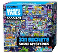 QUOKKA 1000 Piece Jigsaw Puzzle for Adults Galactic Tails - Premium Box Packaging with Extra Fun Challenges - Stunning Galaxy Dog Puzzle - Perfect for Relaxation - Creativity & Gift Giving