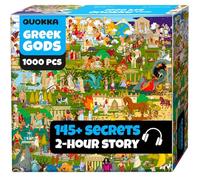 QUOKKA 1000 Piece Jigsaw Puzzle for Adults Mythories Ancient Gods Greek - Premium Box Packaging with Extra Fun Challenges, Perfect for Relaxation, Creativity & Gift Giving