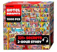 QUOKKA 1000 Piece Jigsaw Puzzle for Adults Mythories Hotel Budapets - Premium Box Packaging with Extra Fun Challenges, Perfect for Relaxation, Creativity & Gift Giving