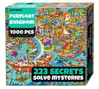 QUOKKA 1000 Piece Puzzle for Adults - 223 Hidden Secrets, Engaging Audio Story, Snap-Tight Thick Pieces - Collect All Four Adult Puzzles in Series to Build One Epic Mystery Realm (Furfloat Kingdom)