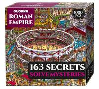 QUOKKA 1000 Piece Puzzle For Adults - Roman Empire Colosseum Jigsaw - Premium Premium Thick Cardboard, Low-Glare Finish, 163 Hidden Mysteries, 2 Secret Envelopes For Immersive Experience