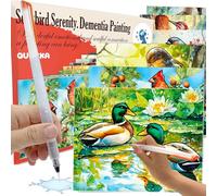 QUOKKA 10PACK Water Painting Dementia Activities for Seniors - Songbird Serenity - Alzheimers Products for Elderly - Activities for People with Dementia - Crafts for Seniors