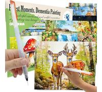 QUOKKA 10PACK Water Painting Dementia Activities for Seniors - Tropics Wildlife - Alzheimers Products for Elderly - Activities for People with Dementia - Crafts for Seniors