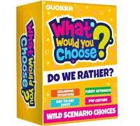 QUOKKA 4-Pack Card Game| 2000+ Hilarious Questions| Funny Family & Party Board Games for Kids, Teens, Adults - Travel, Pop Culture, Daily Life & Situations | What Would You Choose Challenges Ages 8+