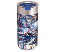 Quokka 400 ml Insulated Coffee Tumbler with Abstract Pattern Infuser, Blue
