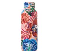 Quokka 510 ml Double-Walled Insulated Bottle with Tropical Flower Pattern, Pink