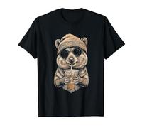 Quokka Beanie and Iced Coffee Value Graphic T-Shirt, Men, Black, L