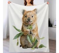 Quokka Blanket, Fluffy Blanket, Super Warm & Soft Throw Blanket, Blanket As Sofa Cushion, Bedspread Or Living Room Blanket （130×150cm）
