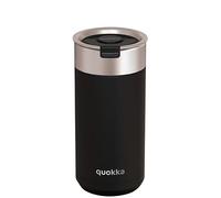 Quokka Boost Cup Carbon Black 400ml - Integrated Tea Infuser - Double Wall Insulated - Stainless Steel Reusable - Hot and Cold Drinks
