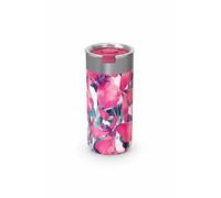 Quokka Boost Cup Pink Bloom 400ml - Integrated Tea Infuser - Double Wall Insulated - Stainless Steel Reusable - Hot and Cold Drinks