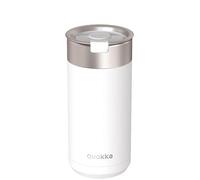 Quokka Boost Cup White 400ml - Integrated Tea Infuser - Double Wall Insulated - Stainless Steel Reusable - Hot and Cold Drinks
