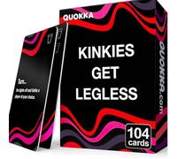 QUOKKA Card Games for Adults Let’s Get Legless - Extra Daring Adult Games for Party Game Night with 104 Hilarious Tasks & Risky Questions, Inappropriate Challenges to Sice Up The Night, Ages 21+ Only