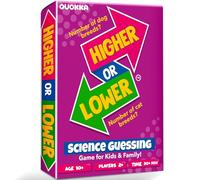 QUOKKA Card Games For Kids & Adults - Higher or Lower Family Board Games - Science Ver. 2.0 - Have a Guess Fun Questions - Trivia Quiz - Challenge Party Activities for Family Night - Travel for Kids