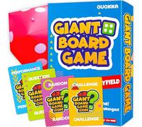 QUOKKA Card Games For Teens - Giant Board Games Blue with Dice - Party Activity & Quiz with Giant Dice