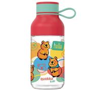 Quokka Children's Water Bottle 430ml Ice Kids Model Happy Design with Strap, Red