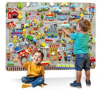 QUOKKA City Felt Board for Kids 3-5 Years Old - Social Emotional Preschool Learning Activities for Ages 2-4 - Educational Flannel Toy Speech Therapy Gift