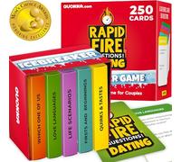 QUOKKA Couples Games For Date Night - 250 Fun Couple Conversation Card Game with 500+ Questions - Perfect Icebreaker for Adults & Date Night for New or Married Partners - Premium Version